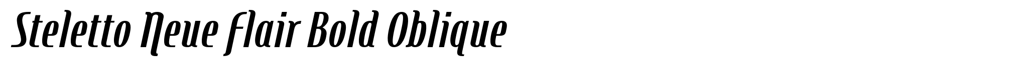 Steletto Neue Flair Bold Oblique image